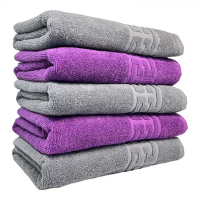 Set 5 Prosoape Baie, Bumbac 100%, Mov Gri