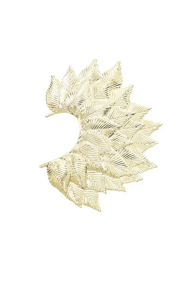 Cercel ear cuff - auriu - cu frunzulite - Patricia C5