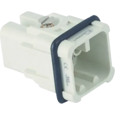 Conector Tata - 21x21 - 8p + E 10a 50v / 0,8kv / 3 - Crimp Connection - Gri