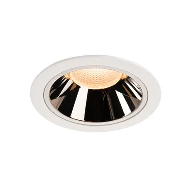 Spot incastrat, NUMINOS XL Ceiling lights, white Indoor LED recessed ceiling light white/chrome 2700K 40°
