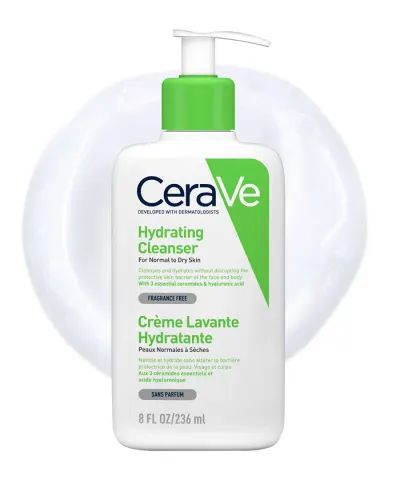 Gel de spalare hidratant pentru ten normal-uscat, CeraVe | 236 ml