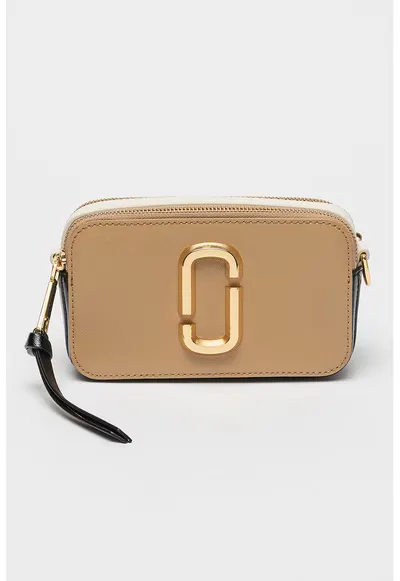 Geanta crossbody din piele The Snapshot - Maro