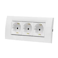 Set priza schuko tripla modulara 3x 16A 230V