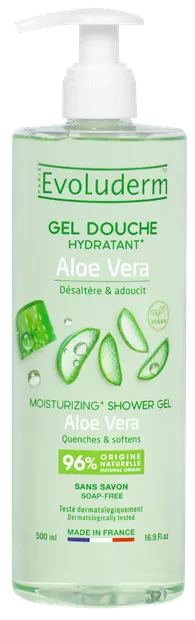 Gel de dus hidratant Aloe Vera, 500ml, Evoluderm