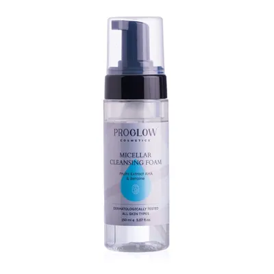 Spuma de curatare faciala, Micellar Cleansing Foam cu Extract din Fructe AHA si Betaina, 150 ml, ProGlow