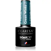 Claresa SoakOff UV/LED Color Green Winks lac de unghii sub forma de gel culoare 2 5 g
