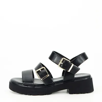 Sandale negre cu talpa groasa 3210 126