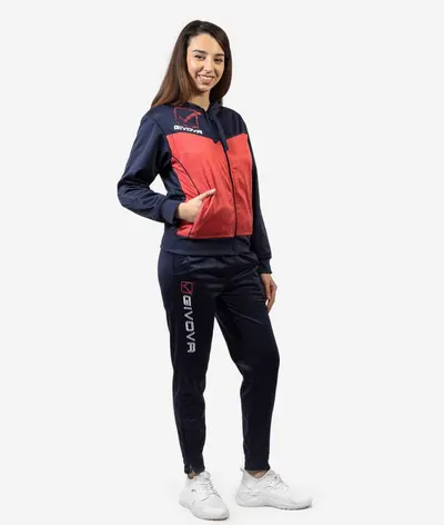 Trening Givova Visa cu glugă, bleumarin/roșu, 2XL