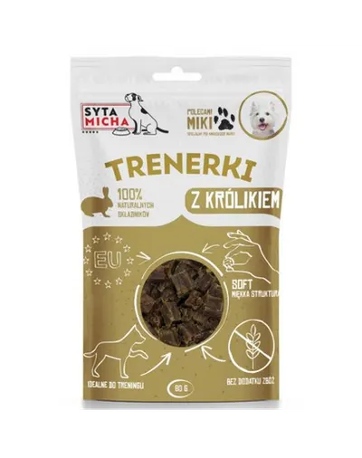 SYTA MICHA Recompense pentru dresaj cu iepure pentru câini 80 g