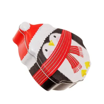 Cutie metalică cu formă pinguin