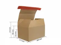 Cutii de carton cu autoformare si banda dublu adeziva Flexibox 300x215x212