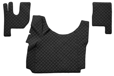 Set covorase compatibile cu Renault T cu podea inalta (01.2014-2021), piele sintetica - Negru
