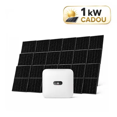Sistem fotovoltaic 3kW (2 + 1 kW CADOU), invertor trifazat On Grid si 7 panouri Canadian Solar N-Type TOPCon, monocristalin, 460 Wp, 144 celule, rama neagra