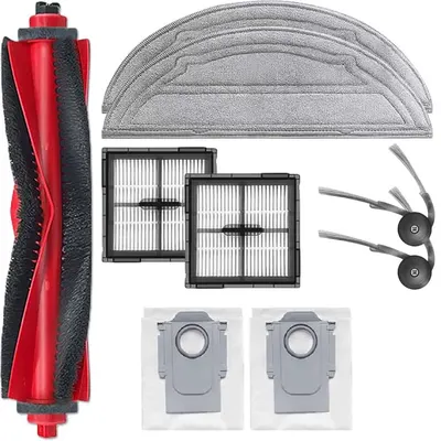 Set accesorii PAA-home compatibile cu aspiratorul robot Roborock Q10 S5/ S5 + /Q10 VF/VF + Q10 V/V+ / Q10 X5+, 1 perie centrala, 2 lavete, 2 perii la