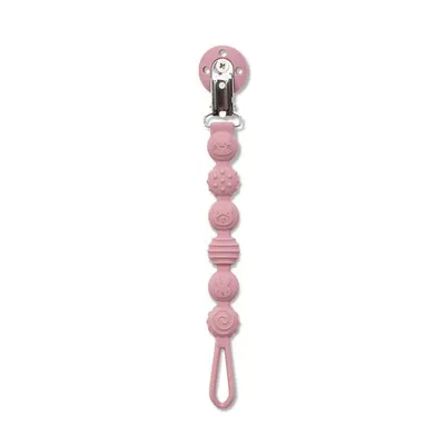 Lant din silicon pentru suzeta 0 luni+ Pink