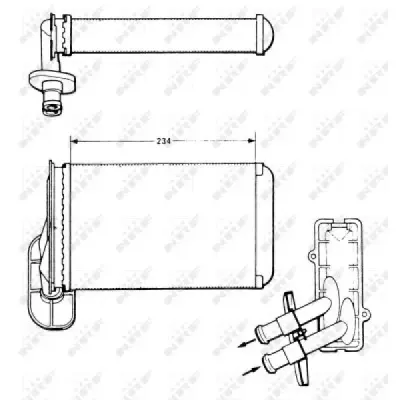 Schimbator caldura, incalzire habitaclu NRF 58622