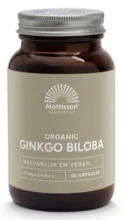 Organic Ginkgo Biloba, 60 capsule, Mattisson Healthstyle