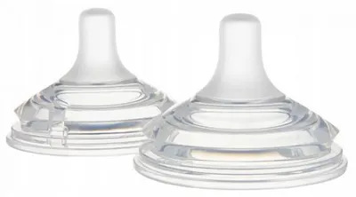 Biberon anti-colici cu două zone Canpol - Natural Shape, 3 luni+, 2 bucăți