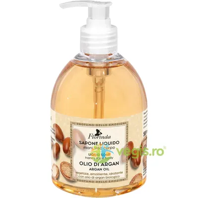 Sapun Lichid Vegetal pentru Maini, Fata si Corp cu Ulei de Argan Florinda 500ml