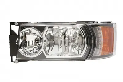 Far stanga (H1 H7, electric, cu motor, cu intermitent, cu lumina de zi, culoare insert: negru, culoare indicator: portocaliu) potrivit SCANIA G I, P I, R I, T 01.03-05.19