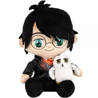 Jucarie de plus, Play by Play, Harry Potter cu Hedwig, 26 cm