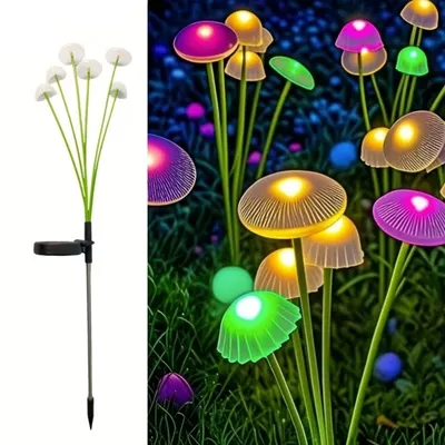 Set 2 x lampa solara 6 LED Jellyfish, Multicolor