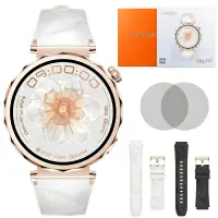 Ceas Smartwatch Dama ELLA Vivendo®, Ecran AMOLED 1.32", Fitness, Apel Bluetooth, Notificari Limba Romana, Asistent Vocal & ChatGPT AI, Incarcare Wireless, Rezistent Apa IP68, 2 Curele Incluse