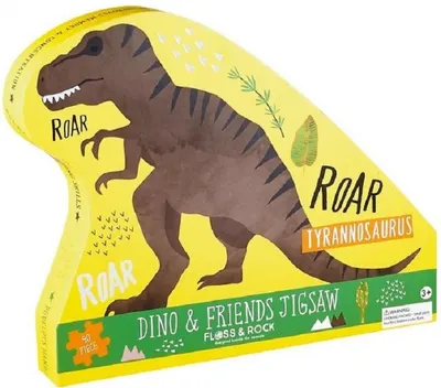 Puzzel pentru copii Floss and Rock - Dinozauri, 40 de piese