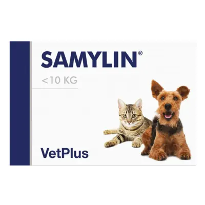 VETPLUS Samylin Small Breed, supliment sistem hepatic câini, comprimate VETPLUS Samylin Small Breed, XS-S, supliment sistem hepatic câini și pisici, cutie, 30 comprimate