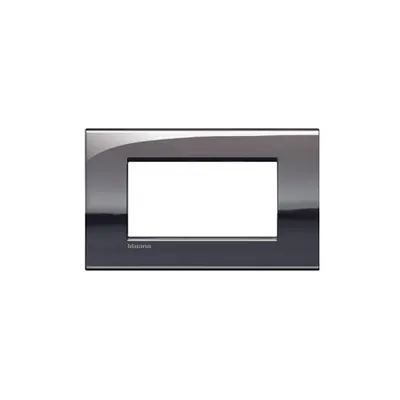 Placa ornament, 4 module, gri petrol, living light, BTICINO