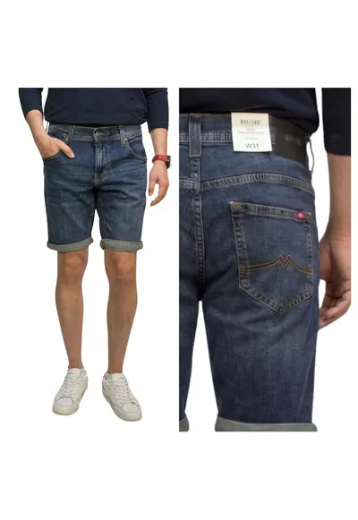Blugi Barbati Scurti - Chicago Shorts - Marime 34 - Albastru - Regular Fit - Bumbac - Design Clasic Casual - Lungime Scurta - Ideal Pentru Uz Zilnic