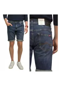 Blugi Barbati Scurti - Chicago Shorts - Marime 34 - Albastru - Regular Fit - Bumbac - Design Clasic Casual - Lungime Scurta - Ideal Pentru Uz Zilnic