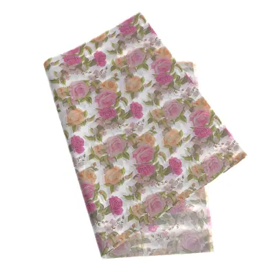 Set 10 coli de hartie pentru ambalat cu model floral
