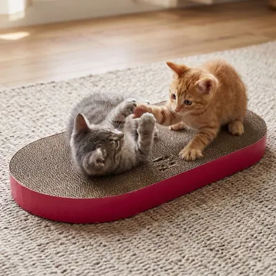 Sisal pentru pisici, model papuc, Koopman, 50x22x4 cm, colecția Cats, roz