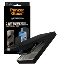 Protector de sticlă PanzerGlass - Privacy, Ultra-Wide Fit, iPhone 17/16 Pro, transparent
