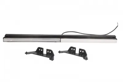 Lumini clarificare stanga dreapta, forma: dreptunghiular, alb, LED, inaltime 28mm; latime 535mm; adancime 33,5mm, in relief, lungime cablu 500mm, cu cuier, 12 24V (cu reflector, IP6K9K)