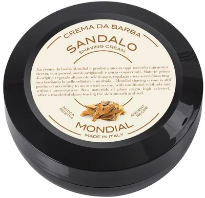 Mondial 1908 Cremă de bărbierit cu aromă de lemn de santal, 75 ml