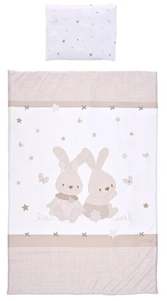 Set lenjerie de pat din 3 piese Lorelli - Honey Bunny, bej