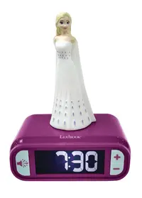 Ceas desteptator digital cu lumina de noapte, Lexibook, Frozen 2