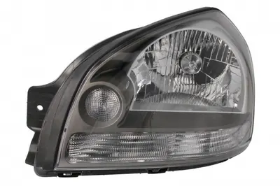 Far Stanga (H4, manual, fara motoras, culoare insert: cromat, culoare semnalizator: negru) potrivit HYUNDAI IX35, TUCSON