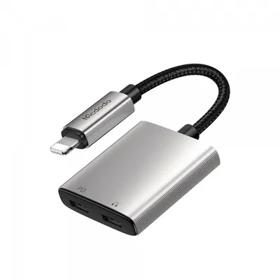 Adaptor Audio Lightning - Lightning / Lightning McDodo CA-5560 Wales, Gri