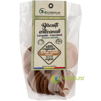 Biscuiti Artizanali Cu Lavanda si Ciocolata fara Zahar 150g
