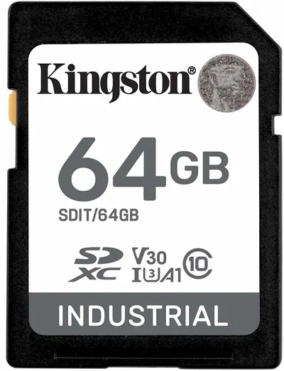 Card de memorie Kingston - Industrial SD, 64GB, SDXC, Class 10