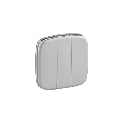 Capac Valena Allure - 3 module switch/push-button - aluminiu