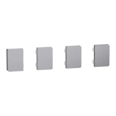 Set de 4 clapete 1/4 pentru Push buton KNX Dynamic Labeling System Design, otel inoxidabil