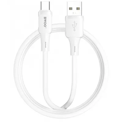 Cablu Date si Incarcare USB-A - USB-C BWOO X329C, 15W, 1m, Alb