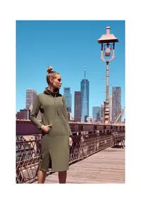 Made of Emotion Rochie pulover de dama Hime M688 kaki - Verde