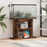 vidaXL Suport pentru acvariu, stejar afumat, 80x35x60 cm, lemn stratificat