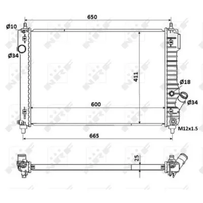 Radiator, racire motor NRF 53903