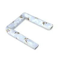 Aparatoare pentru patut, Qmini, Tip rulou, Cu husa detasabila, Lungime 180 cm, Din bumbac certificat Oeko Tex Standard 100, Sky Adventure